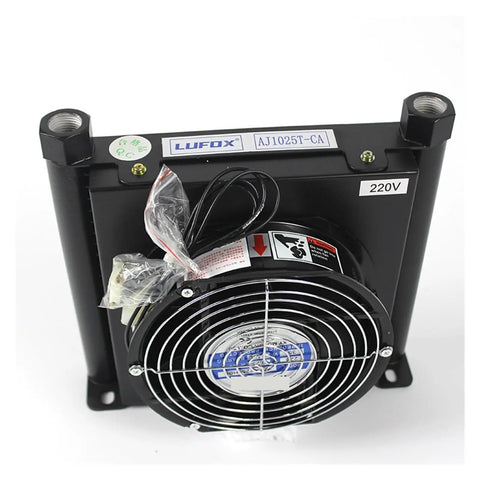Heavy Duty Oil Cooling Heat Exchanger With 25 Liters Per Minute Flow, Industrial Oil Radiator Air Cooler For CNC Hydraulic Systems, 1.35KW Cooling Capacity, Reliable AC220V Cooling Solution For Heavy Machinery Workhorse