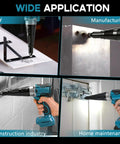 Daspom Brushless Cordless Rivet Gun Compatible With Makita 18V Battery For Aluminum And Steel Pop Rivets in various applications