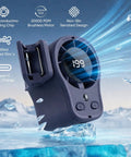 Clip On Car Fan With LED Display 360 Degree Rotation 199 Speeds High Velocity USB Rechargeable Personal Cooling Fan