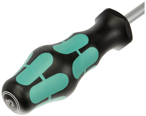 Pozidriv Screwdriver 3 X 150 mm With Ergonomic Kraftform Grip, soft and hard grip zones, color coded handle, angled view