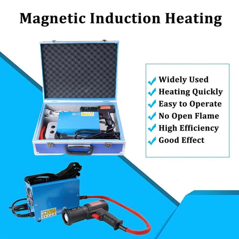 Heavy Duty Induction Bolt Heater Tool With 1500W Flameless Power And Four Precision Coils inside rugged carry case.