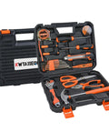20 Piece Orange Home Tool Set With Ergonomic TPR Handles, Durable Chrome Plated Tools For DIY Home Repairs And Outdoor Projects