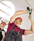 Workers installing ceiling using Expansion Screw Set For Gypsum Board With Nylon Hollow Wall Anchors And Self Drilling Screws M8x38