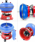 Heavy Duty 3.5L Vibratory Tumbler Polisher Straight Up Beast Mode Benchtop Finishing Machine top view with blue drum