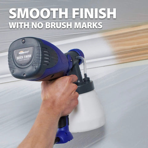Using Quick Finish HVLP Paint Sprayer for Crafting and Furniture for smooth even coats on a decorative surface