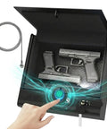 Biometric Gun Safe For Handgun With Quick Grab And Go Access In Under One Tenth Of A Second Three Way Fingerprint And Keypad Safe