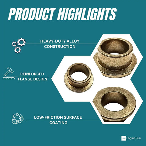 Heavy Duty Flanged Bushing Compatible With Ariens And Gravely Lawnmowers Rock Solid Oem 5502200 Deck Spindle Pivot Replacement, heavy-duty alloy material.