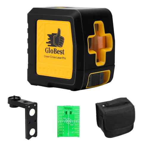 Self Leveling Laser Level 100ft Green Cross Line Two Line Laser For Construction And Picture Hanging IP54 Waterproof 360 Degree Magnetic Base Battery Included with accessories