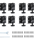 Heavy Duty Leveling Feet And Adjustable Furniture Legs Knock That Wobble Dead Features Hex Key For Built Tough 332 Lbs Industrial Grade Support 8 Pack Black set with screws and hex key