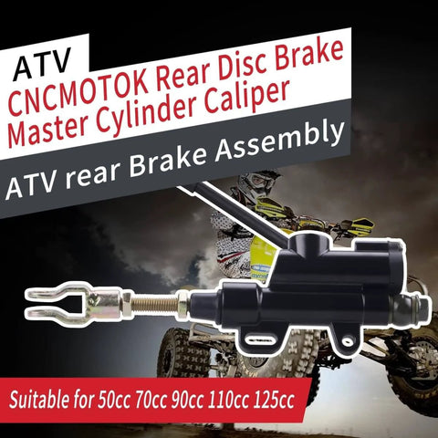 Rear Disc Brake Master Cylinder Caliper With Replaced Disc Brake Pad For 50cc To 125cc ATV Quad Fits TaoTao Peace Motorsports