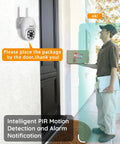5G Outdoor Dome Security Camera With 2 Way Audio, Continuous Recording, IP Wireless Surveillance for Home monitoring a delivery