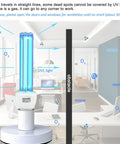 Illustration of UVC Sanitizer Lamp With Ozone For Home Use 185nm Germ Busting Light With E26 Base 110V in office setting.