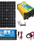 Ready To Rock 3000 Watt Off Grid Home Solar Power System Kit with solar panel, inverter, and charge controller for RV and backup use.