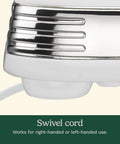 Close-up of 60-inch swivel cord on Powerful 220W 5-Speed Hand Mixer with Extra-Long Dishwasher-Safe Beaters