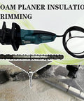 Electric Foam Planer with 27.5 inch cutting blade, designed for trimming spray foam insulation, jobsite ready.