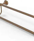 Waverly Place 36-Inch Double Towel Bar In Brushed Bronze, Solid Brass Build With Concealed Mounting Hardware, twin bars view