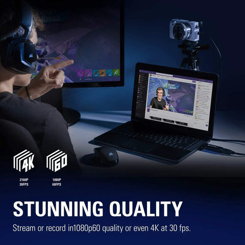 Cam Link 4K Capture Device USB 3 Plug And Play For PC Or Mac Turns Your DSLR Camcorder Or Action Camera Into A High Quality Webcam