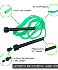 10 Pack PVC Jump Ropes For Cardio Fitness Versatile Adjustable Skipping Rope Set featuring 9 ft PVC rope with PP handles, detail view