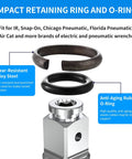 20 Sets Of Three Eighths Inch And One Half Inch Impact Retaining Ring Clips With O Rings Friction Rings Socket Retainer Kit And Anvil Installation Tool