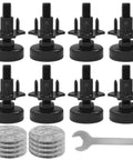 Adjustable Furniture Leg Levelers Set 12 Pieces for tables chairs cabinets sofas and desks with precision threaded feet shown