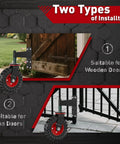 Heavy Duty 6 Inch Gate Wheels For Wooden Gates, Spring Loaded With 550 Lb Capacity, 360 Degree Swivel Caster in use