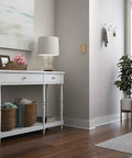 Heavy Duty Double Coat And Hat Wall Hooks 5 Pack Matte Nickel Finish Wall Mount Hangers in entryway with coats hanging