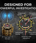 Dual Sensor Proximity And Temperature Ghost Hunting Gear With ATDD Temperature Deviation Monitoring, 5x5 inches, rechargeable