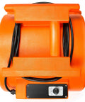 Heavy Duty Industrial Air Mover Carpet Dryer And Stackable Floor Blower with Three Speed Settings top view in orange