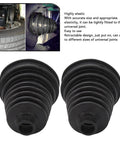 Top Tier Universal Silicone CV Joint Boot Kit Two Pack shows two elastic silicone dust boots for vehicle suspension protection.