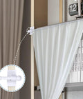 Two Pack Magnetic Curtain Rods For Metal Doors And Stainless Surfaces Adjustable 16 To 28 Inch Half Inch Diameter mounted on bookshelf