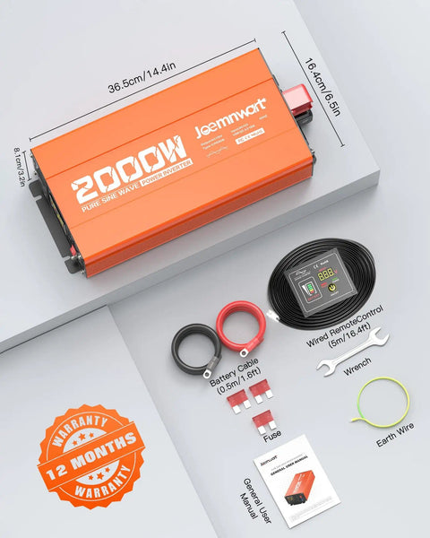 Heavy Duty 2000W Pure Sine Wave Inverter For RV And Truck Off Grid Solar Power On The Go 12V To 110V Converter With 2 USB