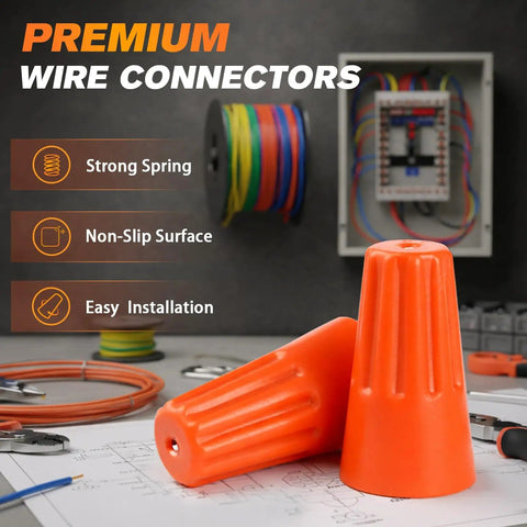125 Pcs Wire Connectors Nuts Kit Durable Insulated Twist On Caps For Electrical Wiring Assorted Small Wire Caps Pro Grade