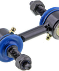 Close-up of Beefy Heavy Duty Stabilizer Link With Patented Sintered Bearings For Long Lasting Toughness, showing grease fitting.