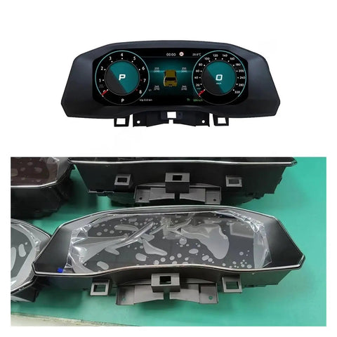 VW Amarok 2017 2020 12.3 Inch LCD Dashboard Instrument Panel Digital Cluster Upgrade Module With Built In Circuit Board And Smart Gauges Plug And Play Replacement For Smooth Idle And Acceleration, front view