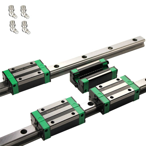 1000mm HGR20 Square Linear Guide Rail with HGH20CA Carriage Bearing Blocks for DIY CNC Routers Lathes and Mills Rugged Beefy Build