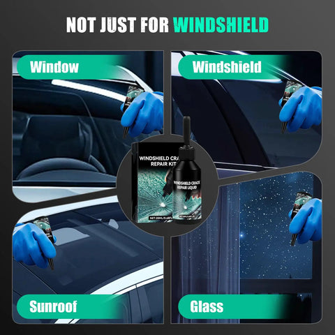 Upgrade Windshield Crack Repair Kit Pro Grade Resin For Chips And Small Cracks Quick Fix on window, windshield, sunroof, glass