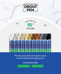 Assorted Grout Pen colors with a focus on Light Grey Grout Pen For Tile Touch Up Waterproof Marker Narrow 5mm 2 Pack