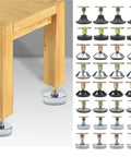 4 Pack Adjustable Leveling Feet for Chairs Tables Cabinets and Sofas Screw In Base Feet with Metal Core Supports Two Hundred Pounds Per Foot
