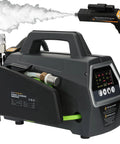 2200W High Pressure Steam Cleaner Portable Steamer With control panel displaying 5 cleaning modes and steam emitting nozzle
