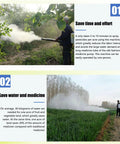 Person using Portable 15L Thermal Fogging Machine With Pulse Jet Power, 360 Degree Sprayer for agriculture in a field.