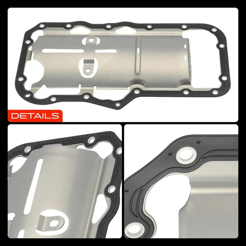 Engine Oil Pan Gasket Set For 3.7L V6 Engines Fits Ram 1500 2011 2012 detailed view with windage tray