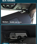 Aluminum Alloy Sun Visor Repair Kit For Jeep Wrangler JK JL And Gladiator Keeps Your Sagging Visor Tight With American Flag Clip