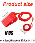 Red Universal Treadmill Safety Key Replacement With Emergency Stop Magnet for most running machines, 105 cm long.
