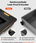 Comparison of Low Profile Oil Drain Pan 17 Gallon Tank With Electric Pump and Flex Hose showing reinforced build and durability.