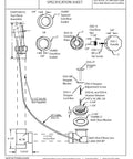 Rock Solid 1 1/2 Inch Schedule 40 Pvc Cable Driven Bath Waste Kit schematic showing components and dimensions.