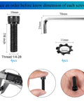 Replacement Allen Head AR Grip Screws Kit With Exterior Tooth Lock Washers In Black Zinc Plated Quarter Inch Twenty Eight UNF Seven Eighths Inch Fine Thread 18-8 Stainless Steel Includes Hex Wrench Four Sets