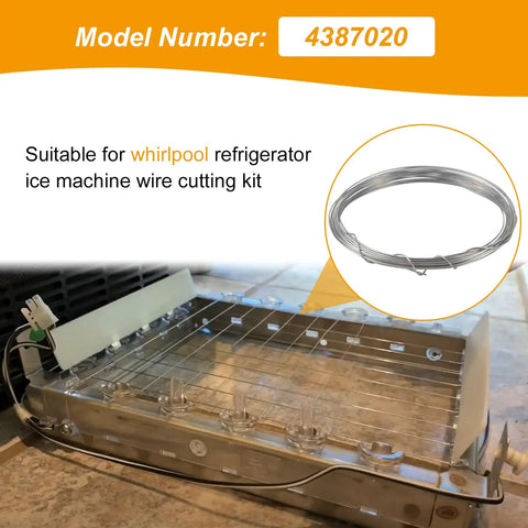 Model 4387020 Cutting Grid Wire Kit Replacement For Fridge Ice Maker Cutter Kit in packaging with wire detail