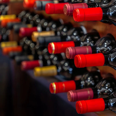 Premium Black Heat Shrink Bottle Caps For Wine And Spirit Sealing With No Sweat Party Wraps For Oil Jars And Crafts Heavy Duty Plastic Sealer on wine bottles.