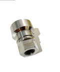 Metal waterjet seal fitting with hex base and internal threading for high-pressure intensifier pump spare parts