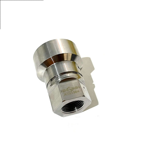 Metal waterjet seal fitting with hex base and internal threading for high-pressure intensifier pump spare parts